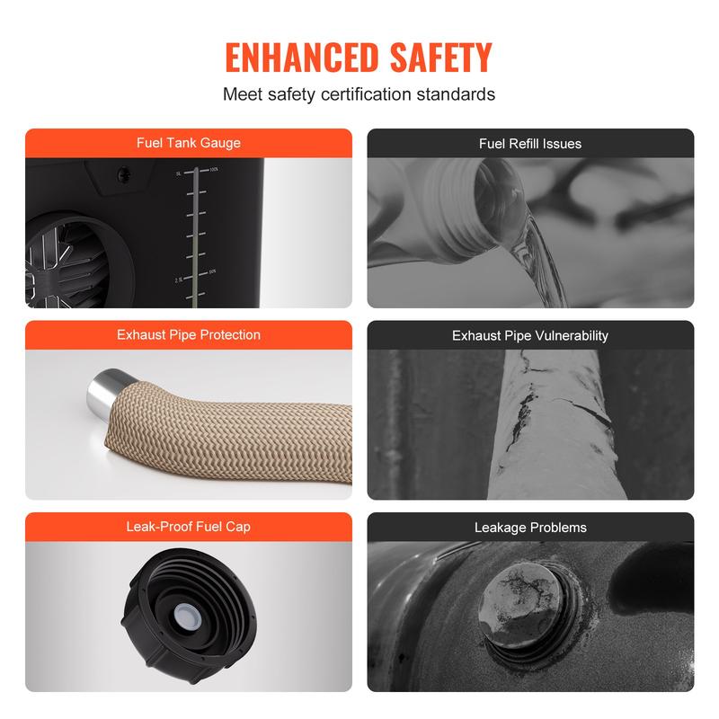 VEVOR 8KW Toolbox Diesel Heater, TikTokShopBlackFriday, Upgraded 110V Adapter & CO Alarm, 12-24V All in One Diesel Air Heater, with Bluetooth APP/Remote Control and Display Screen, Fast Heating Portable Diesel Heater for Vehicles and Outdoors