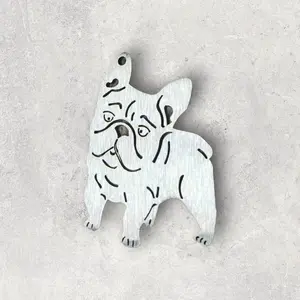 Stainless Steel Bulldog Keychain