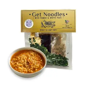 6-Pack Value Buy/Small Gifts for Ramen Lovers | Get Noodles Miso Ramen & Broth Pack with Miso Paste and Mushroom Powder | Ramen Booster & Broth Kit | Miso and Herb Pack with Additional Recipes Included | Organic Low Fat Natural Probiotic Pack