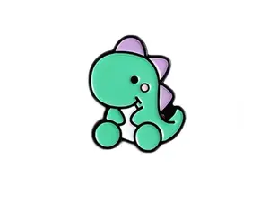 Cute Dinosaur Enamel Pin – Cartoon Dino Lapel Pin for Jackets, Bags & Gifts – Adorable Jurassic Fashion Accessory for All Ages