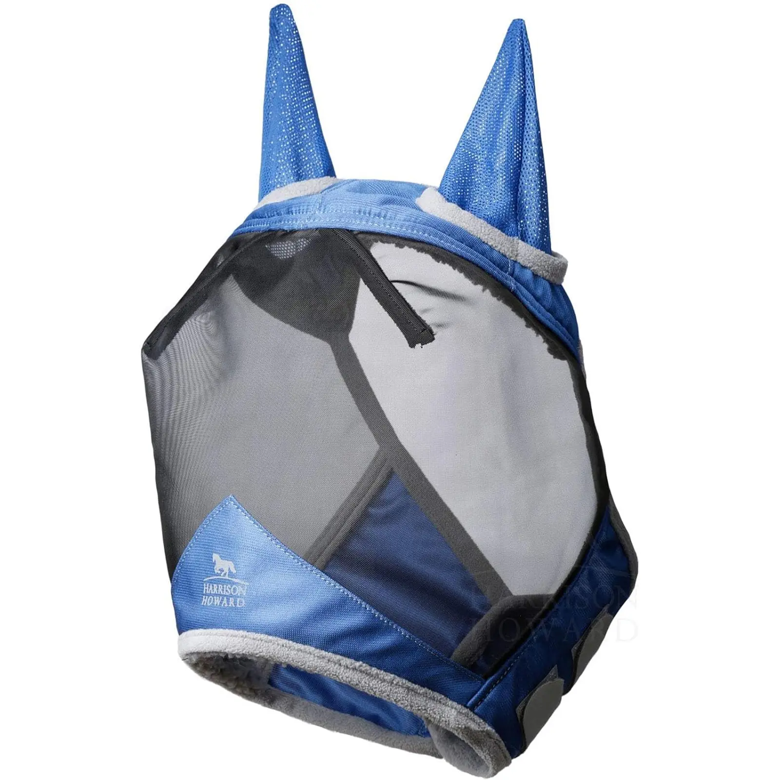 Half Face Fleece Horse Fly Mask Royal Blue