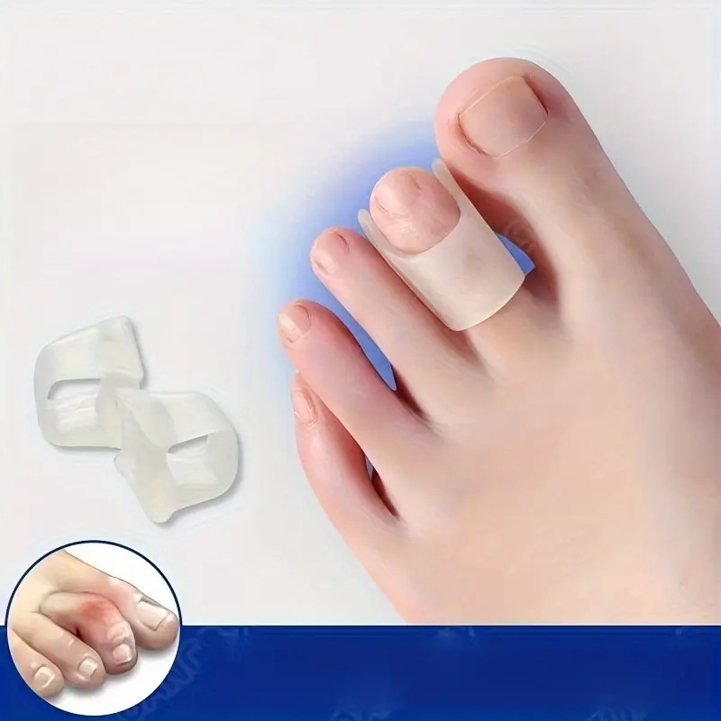 4pcs Transparent Clear Soft Comfort Toe Protectors For Shoes, Unisex Standing Separated Toe Covers, Foot Care Accessories for Men and Women