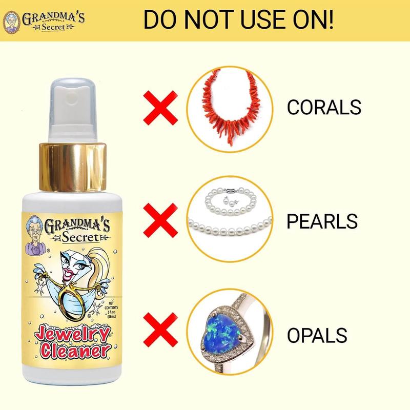 Grandma’S Secret Jewelry Cleaner Spray Gold Silver Cleaning Solution Tarnish Remover 3Oz 3 Pack Grandma'S Secret