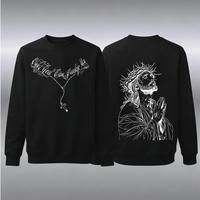 hoodless sweatshirt-black