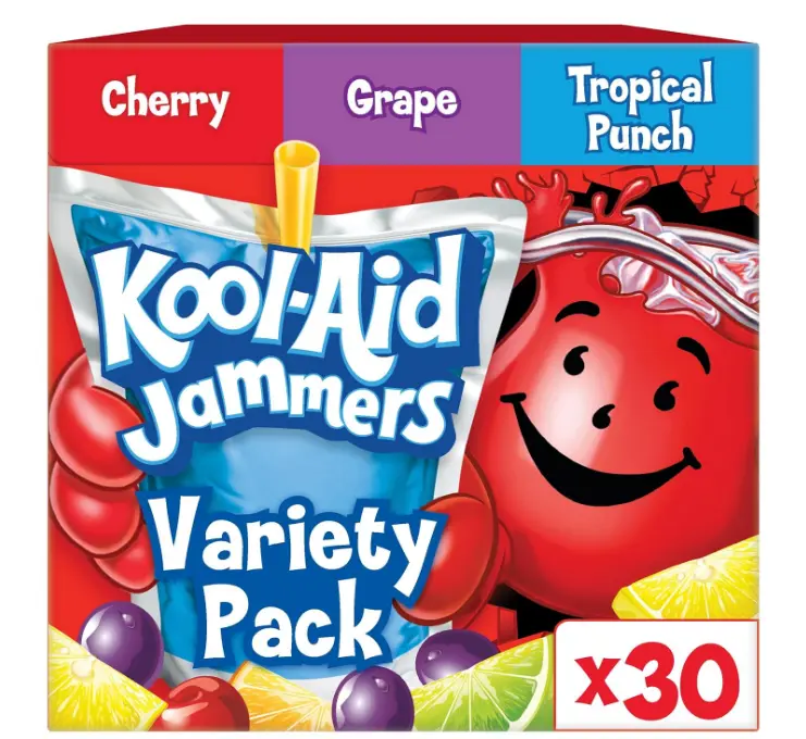 Kool-Aid Variety Pack, 30 ct Box Tropical Punch, Grape & Cherry, 6 fl oz