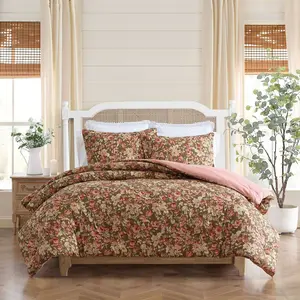 Laura Ashley King Bloomsbury Comforter Set Brown