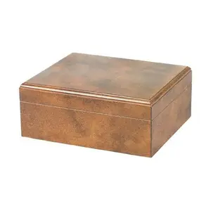 Rawhide Desktop Humidor with Crackel Finish | Holds 50 Cigars
