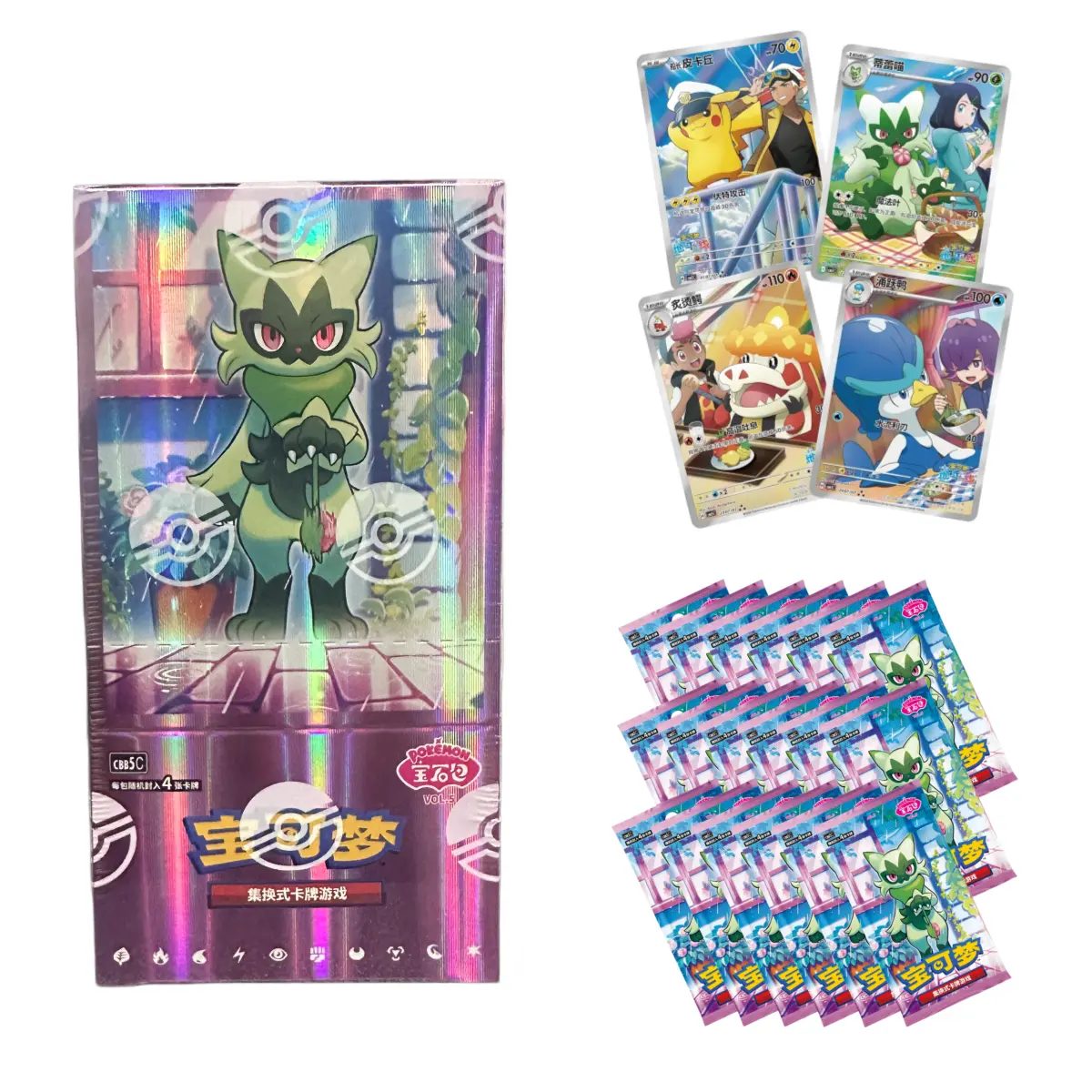 [CN] Pokemon TCG Gem Pack Vol 5 Booster Box (CBB5C) Trading Cards Rare Collection Blind Box Gift for Kids Birthday