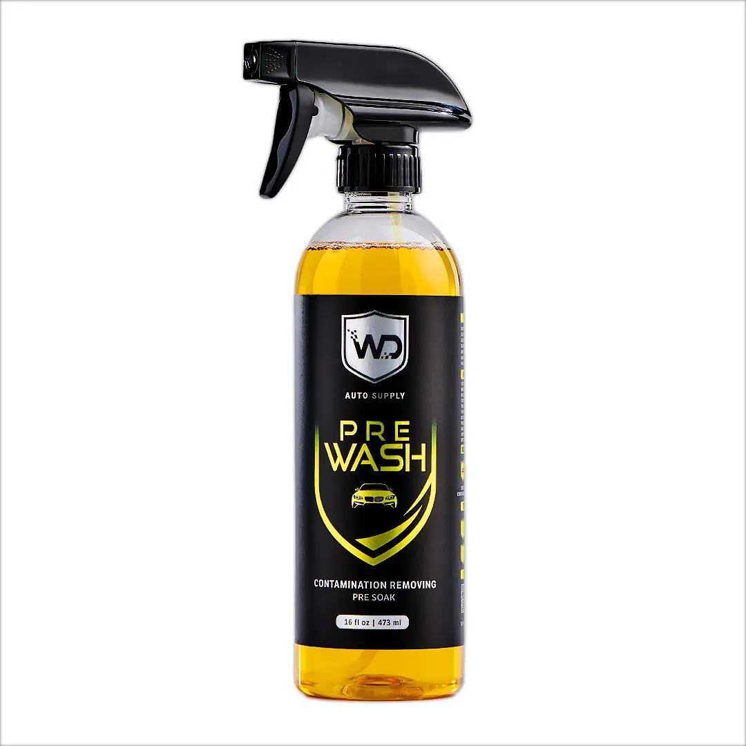WD Auto Supply Pre Wash : Heavy-duty Pre Soak for cars, trucks and more. Breaks down oil, grease, grime, and organic material before washing.