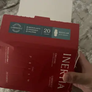[Biodegradable & Microplastic-Free] INERTIA 100% Organic Cotton Cover-to-Core Pads, Ultra-Thin, Highly Absorbent, Clinically Tested