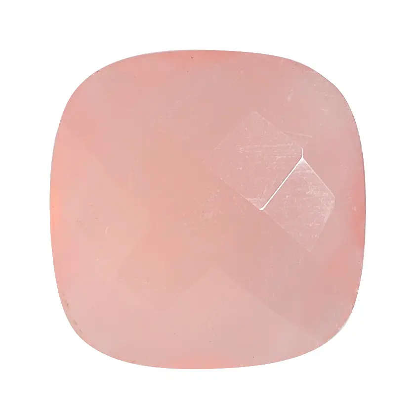 Pink Chalcedony Fancy Cut Square Stone 15mm x 15mm