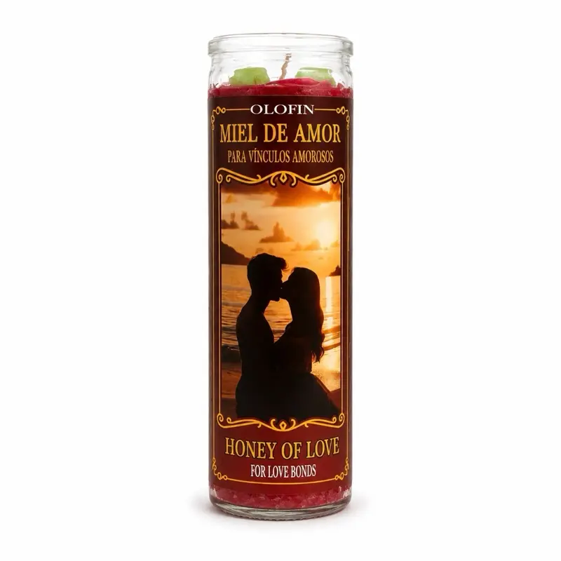 Miel De amor La veladora preparada Miel de Amor es una vela espiritual utilizada para atraer, endulzar y fortalecer el amor en una relación. Está cargada con hierbas, aceites y su oración especial. Esta veladora trabaja para mantener la pasión viva, refor
