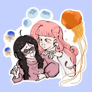 princess jellyfish stickers