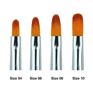 Cre8tion Light Brown Hair Gel Brush Oval Wood Handle