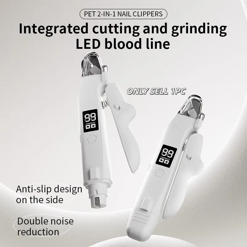 Upgraded Pet Grooming Nail Clipper Tools with LED Light, USB Rechargeable, Anti-Slip Design, Suitable for Small Medium Large Dogs, Perfect Gift for Girlfriend