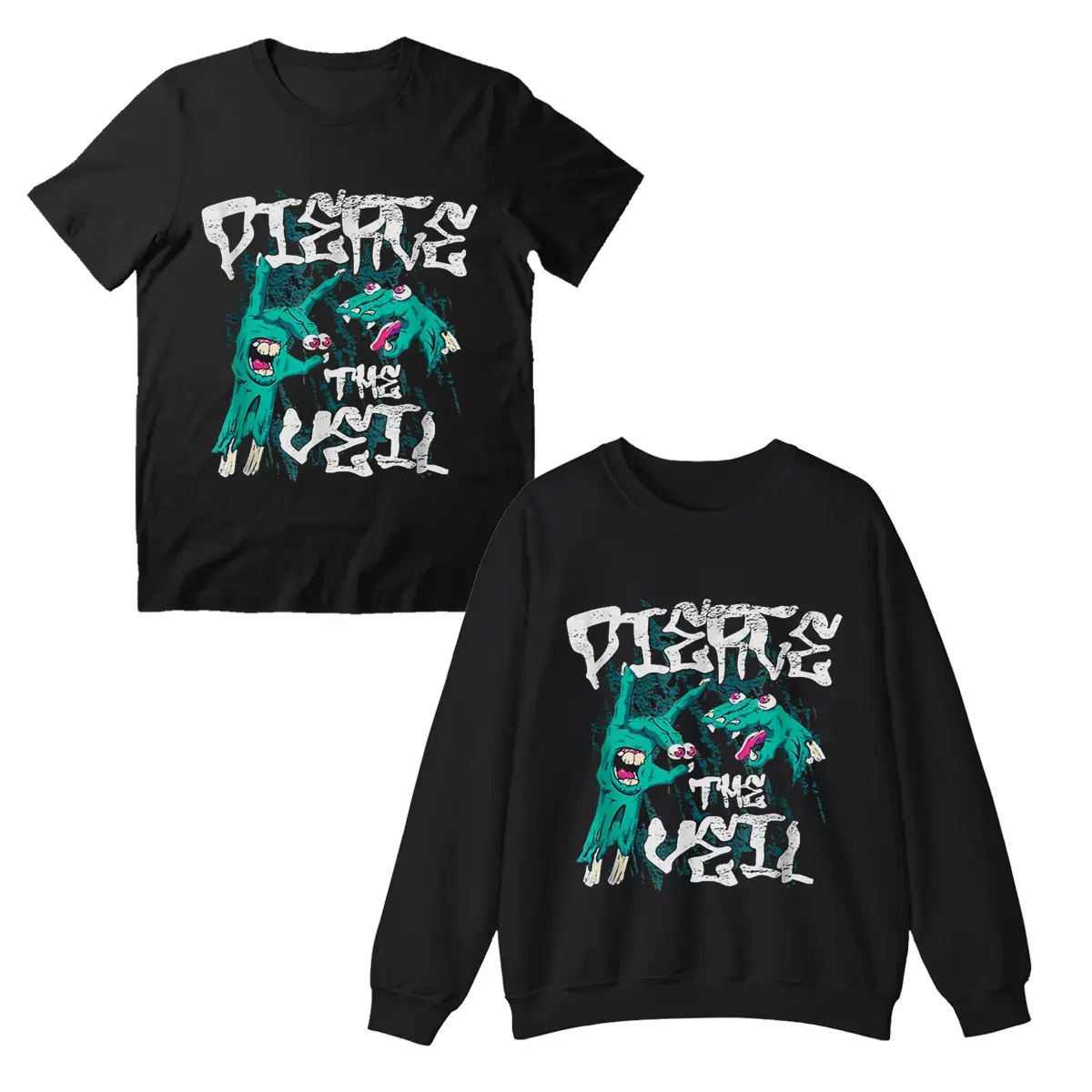 Rare Pierce The Veils Band Black Shirt, Horror Graphic Tee, Halloween Costume T-shirt, Scary Halloween Men's Sweatshirt, Cotton Menswear Top, Streetwear, Casual Crewneck Tshirt