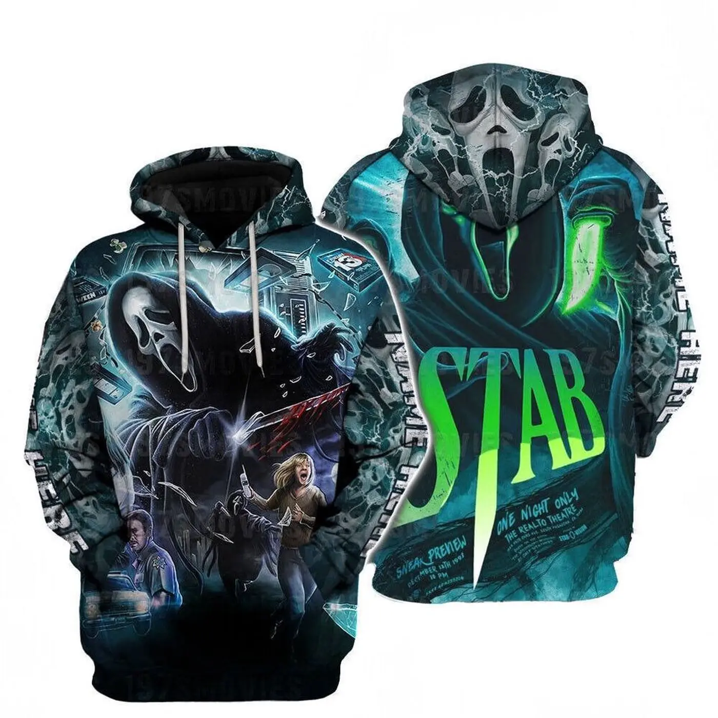 Ghostface Scream Halloween Horror Movie Hoodie - 3D Print Hooded Sweatshirt