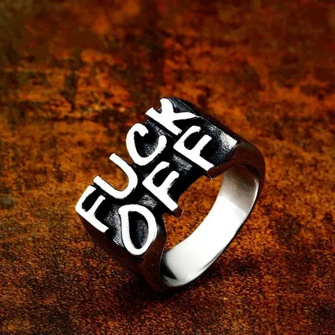 GGIRL Text Engraved Titanium Steel Ring - Highly Polished Unisex Hip-Hop Creative Jewelry, Durable Party Wear Accessory, Men's Accessories, Unique Gifts for Man, Size 6-12