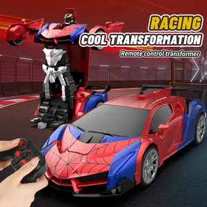 One-click deformation remote control car children's rechargeable racing car model boy police car toy car robot