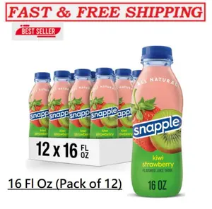 (Pack Of 12)Snapple Kiwi Strawberry Juice Drink,No Artificial Flavors, 16 Fl Oz