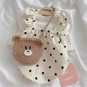 Polka Dot Suspender Dress, Anti-Shedding Cute Pet Costume Clothes for Spring, Summer & Autumn, for Teddy, Bichon, Small Puppies, Dogs & Cats