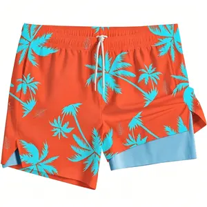 Men’s Quick Dry Beach Shorts with Mesh Lining Hawaiian Style Swim Trunks with Pockets Great for Swimming, Casual Wear Gym Outfits Swimwear Swimmingoutfit Swimoutfit Swimsuit