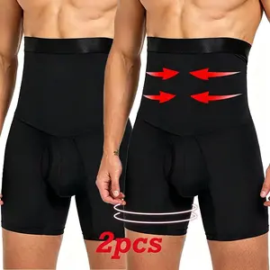 Men Tummy Control Shorts High Waist Underwear Body Shaper Invisable Belly Girdle Boxer Briefs Abdomen Control Panties