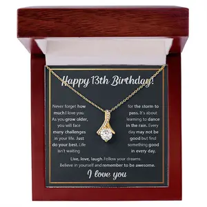 FG Family Gift Mall 13 Year Old Girl Gift Ideas Happy 13th Birthday Gifts For Girls Best Present For 13-year-old Girls Teenage Teen Girl Necklace Jewelry For Thirteen Year Old Girl