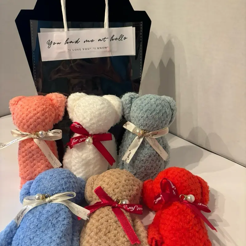 You had me at hello towel teddy with gift bag - several colors