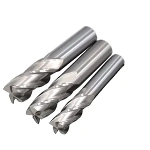 4 Flute Full Grinded Sqaure Nose End Mill 3pcs (5/8 3/4 7/8 Blade Diameter)