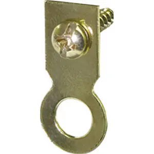 212 MAIN Brass Metal Flat Ring Plaque Hanger - Small Size, 4-Pack, Hangable Metal Holder, Flush Mount Wall Hanging Fastener