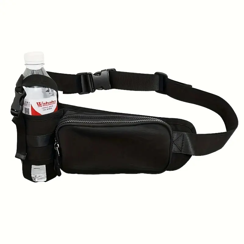 Upgraded Anti-Shake Water Bottle Waist Bag Waterproof Oxford Fanny Pack for Running Hiking Daily Use Men Women