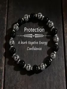 minimalist summer jewellery Black hematite charms for bracelets for brother Music Festivals Easter high quality natural stone protection bracelet