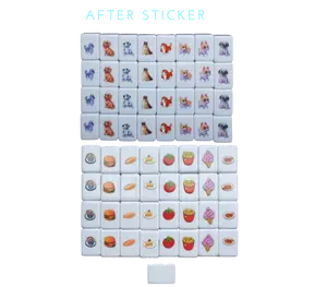 【65 Mini Blank Blocks Plus Stickers 】Board Game Blocks Accessories  Family  games