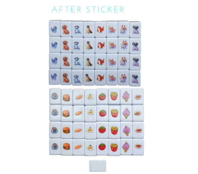 Taixing Shaoyi 65 Blank Blocks Block Game Accessory (23.5mm*16.6mm*10.8mm) - Table Top Games Add-On, Includes 64 Stickers, Screen-Free Kids Activity for Ages 12+