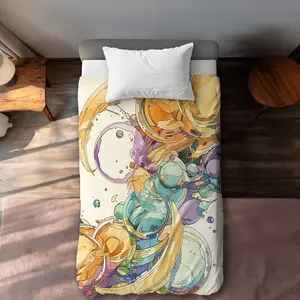 MWW C1DCTSW0HTT0VA Plan Yellow Twin Size Duvet Cover - Brighten Your Home Decor