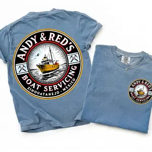 [Comfort Colors] Andy & Red’s Boat Servicing T-Shirt – Shawshank Redemption Inspired Tee Zihuatanejo Mexico Menswear Tops