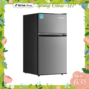 Upstreman mini fridges 3.1 Cu.Ft with Freezer 2-Door Small Fridge Dorm Essentials Adjustable Thermostat Energy Saving Mini Refrigerator for Office Dorm Bedroom SD311 College Outdoor Mini Refrigerato pantry drink fridge skincare fridge