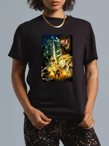 100% Cotton Attack on Titan Season 4 Final Season Poster Anime T-Shirt