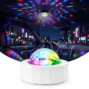Car Interior Atmosphere Light,Portable Colorful LED Interior Lights Sound Activated Car Atmosphere Lights Universal Wireless USB Rechargeable Car Interior LED Lights for Car Home Camping Party