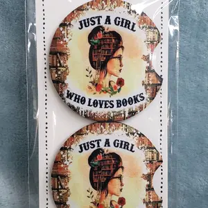 Book lover car coasters