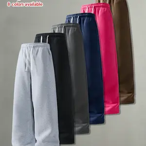 Pack of 4, pack of 1.Men’s casual straight-leg long pants for spring and autumn—loose fit, minimalist basic design, comfortable and skin-friendly sweatpants. Versatile for everyday wear, street style, fashion, leisure, sports, and fitness.