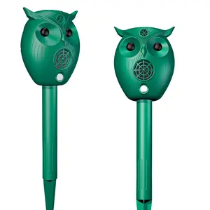 Chingyoo Animal Repellent Ultrasonic Deer Bird Repeller Flame Light Motion Sensor Outdoor Pest Control Electrical Batteries