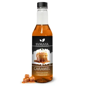 Syruvia Caramel Coffee Syrup, 12.7 fl oz – Premium Flavoring, Kosher & Gluten-Free, No Coloring. Great for Drinks, Sodas, Shakes & Desserts and More