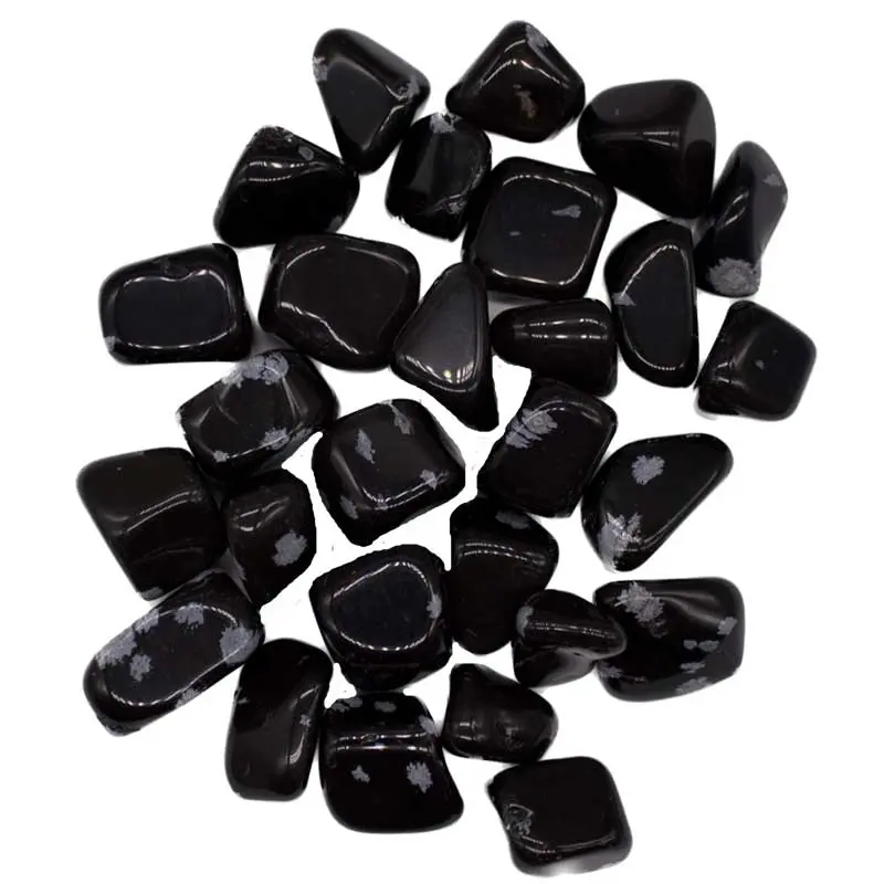 Snowflake Obsidian Tumbled Stones 1 lb — Bulk Balance Crystal