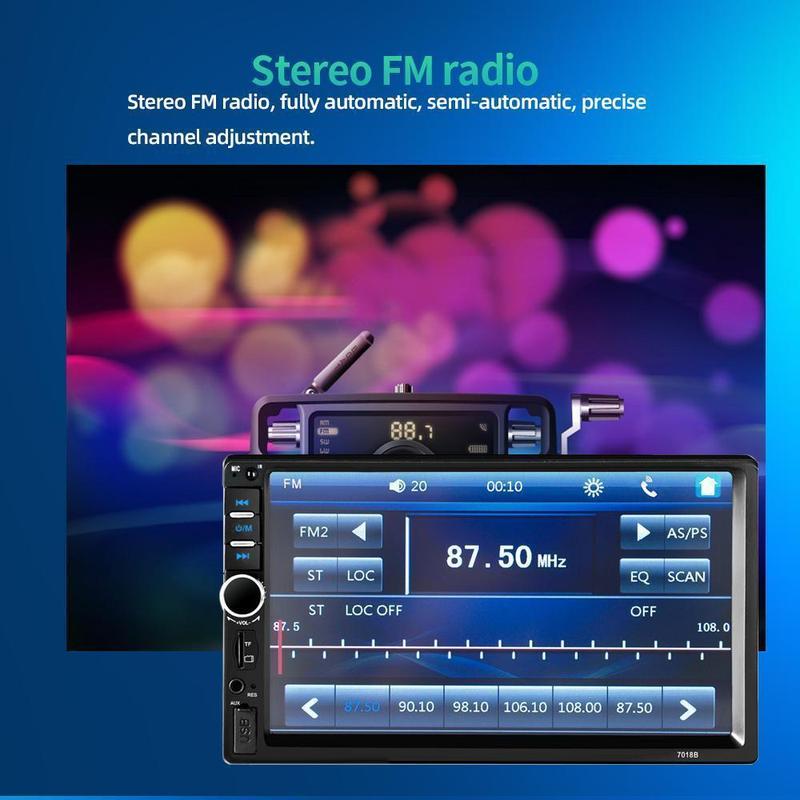 Dual Din car audio with rear camera, 7-inch touchscreen 2 Din radio, MP5 player, car audio receiver Perfect Christmas & New Year Gift Dual Din car audio with rear camera, 7-inch touchscreen 2 Din radio, MP5 player, car audio receiver Perfect Christmas & New Year Gift