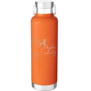 Personalized Days that end in Y 24 oz Water Bottle - Orange