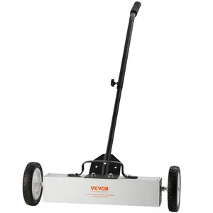 fathersdaygift  VEVOR 45Lbs Rolling Magnetic Sweeper with Wheels, Push-Type Magnetic Pick Up Sweeper, 18-inch Large Magnet Pickup Lawn Sweeper, Magnet with Telescoping Handle, Easy Cleanup of Workshop Garage Yard