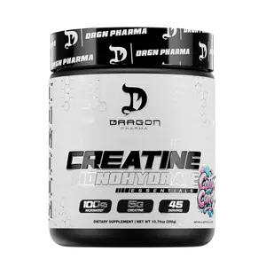 Dragon Pharma Flavored Creatine Monohydrate - 45 servings - Natural Supplement for Muscle Workout