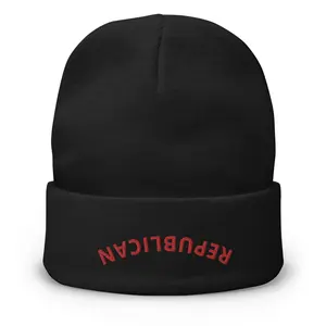 Republican Upside Down Trump Embroidered Beanie